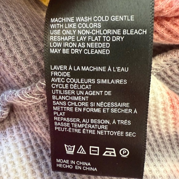 Pilcro Angie Tie Dye Cowl Neck Long Sleeve Thermal in Size Small - Picture 6 of 7